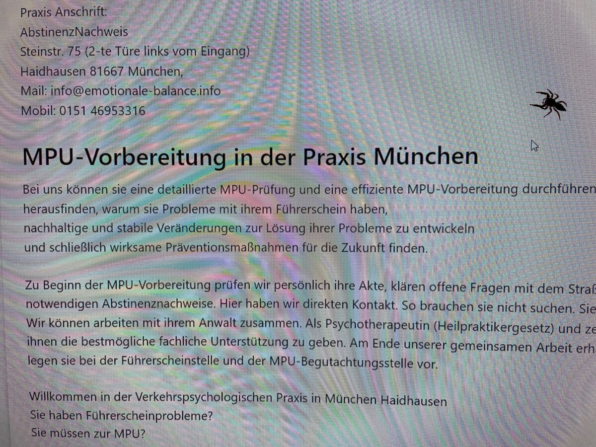 MPU Beratung München – Praxis in München